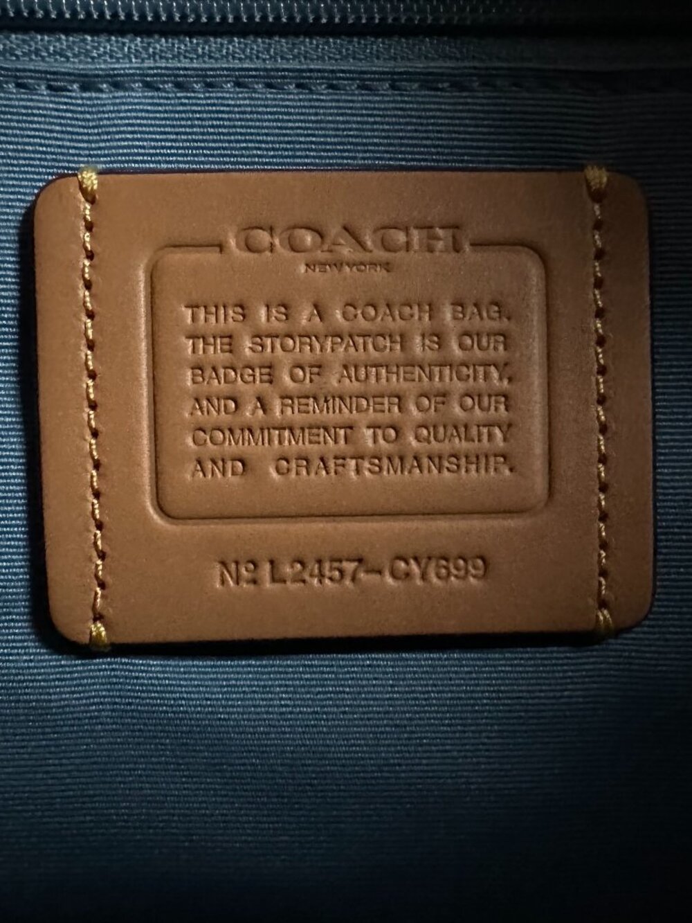 Coach Rowan Blue Signature C Canvas Large Shoulder/Satchel Style #CY699 *NWT* - Picture 10 of 10